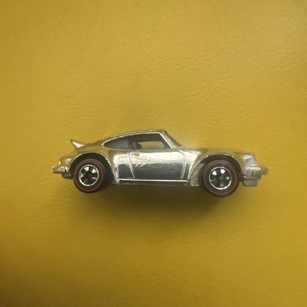 Vintage Mattel Hot Wheels Redline Porsche P-911 Super Chrome 1974 Hong Kong EUC